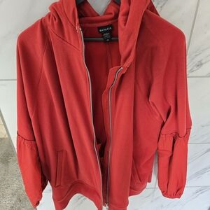 Athleta Vibrant Red Bomber Jacket